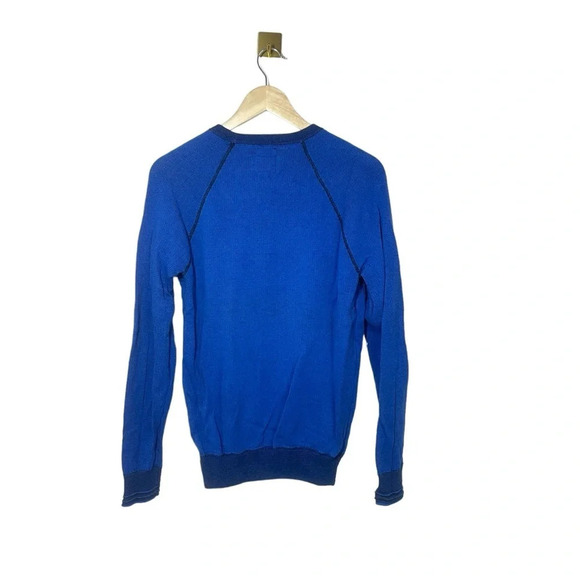 American Eagle Men’s Prep Fit Knit Crew Neck Sweater in Blue Size S - Picture 7 of 8
